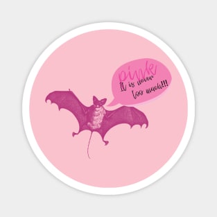 Pink Bat Magnet